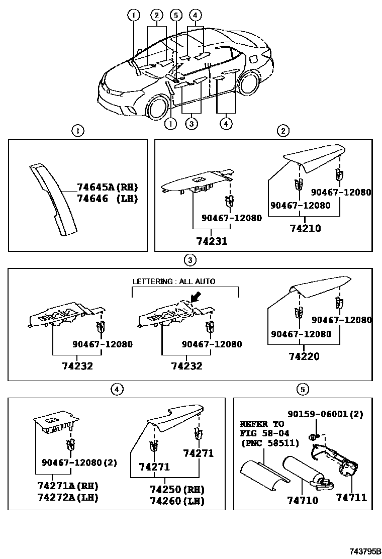 7401 — ARMREST & VISOR