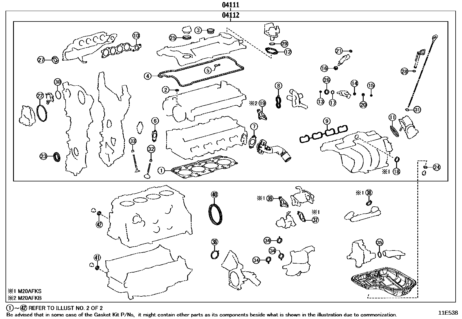 1103 — ENGINE OVERHAUL GASKET KIT