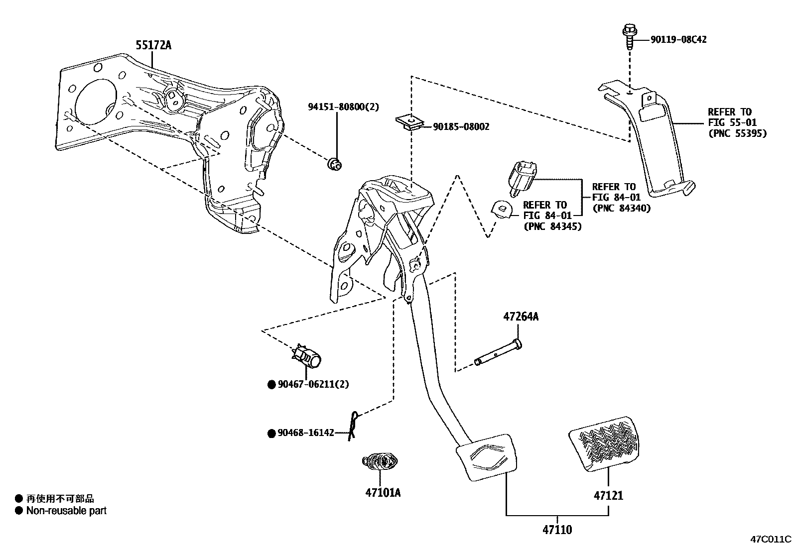 4701 — BRAKE PEDAL & BRACKET
