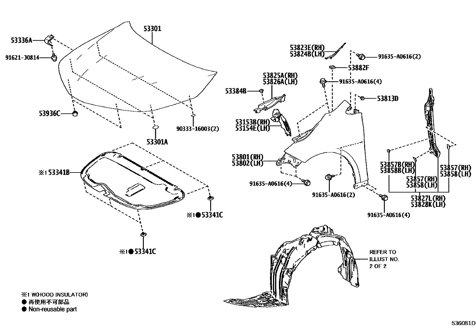 5302 — HOOD & FRONT FENDER
