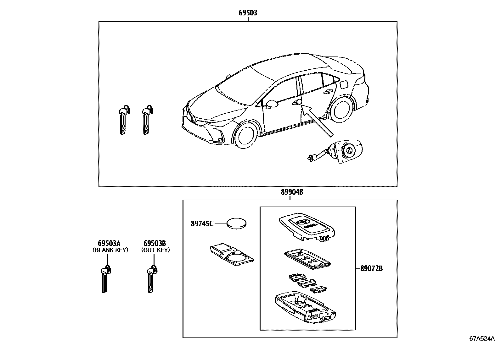 6712 — LOCK CYLINDER SET