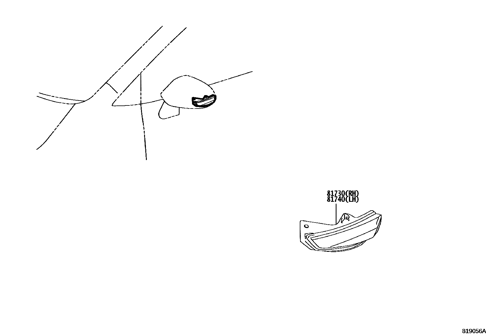8106 — SIDE TURN SIGNAL LAMP & OUTER MIRROR LAMP