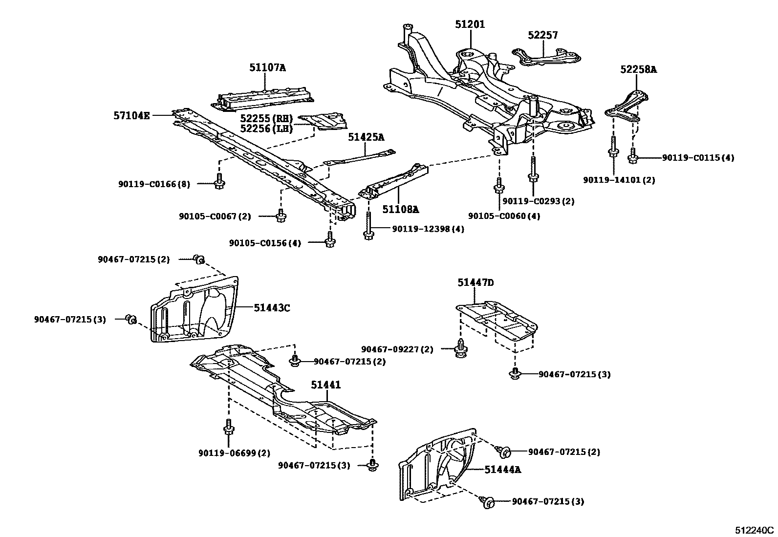 5102 — SUSPENSION CROSSMEMBER & UNDER COVER