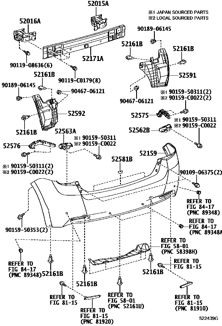 5202 — REAR BUMPER & BUMPER STAY