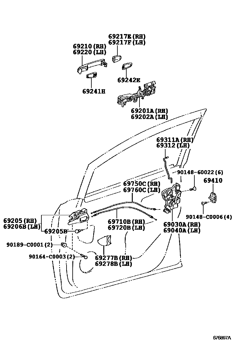 6703 — FRONT DOOR LOCK & HANDLE