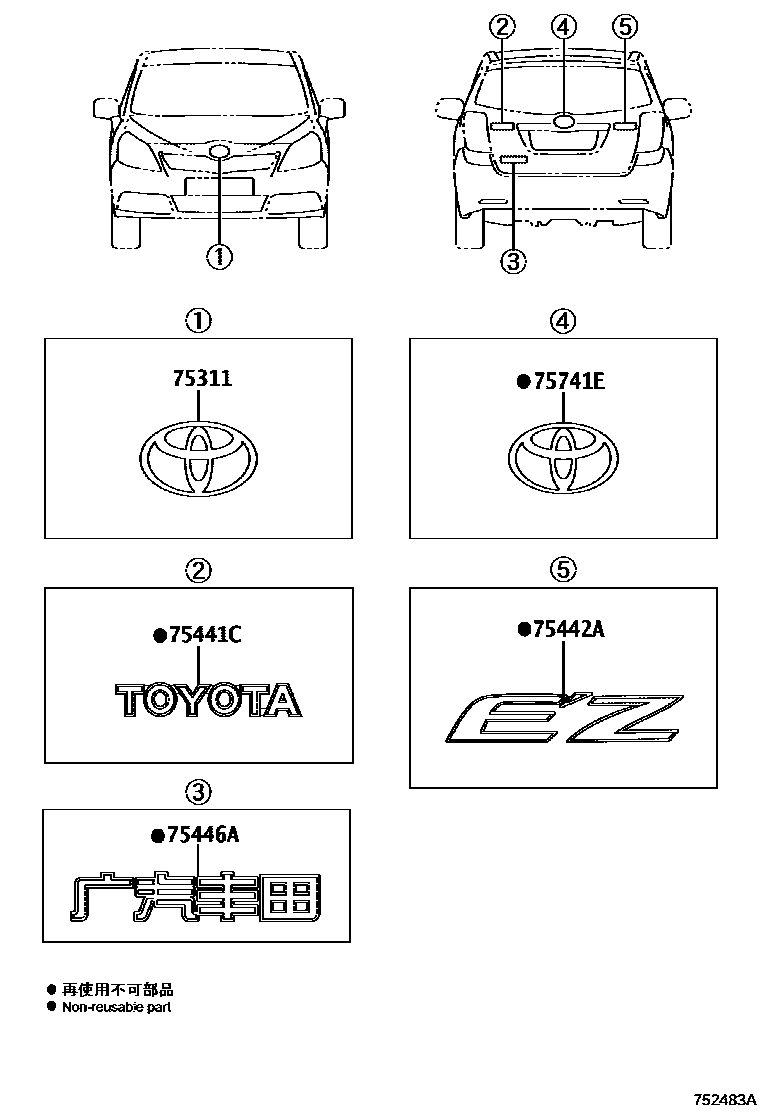 7501 — EMBLEM & NAME PLATE (EXTERIOR & INTERIOR)
