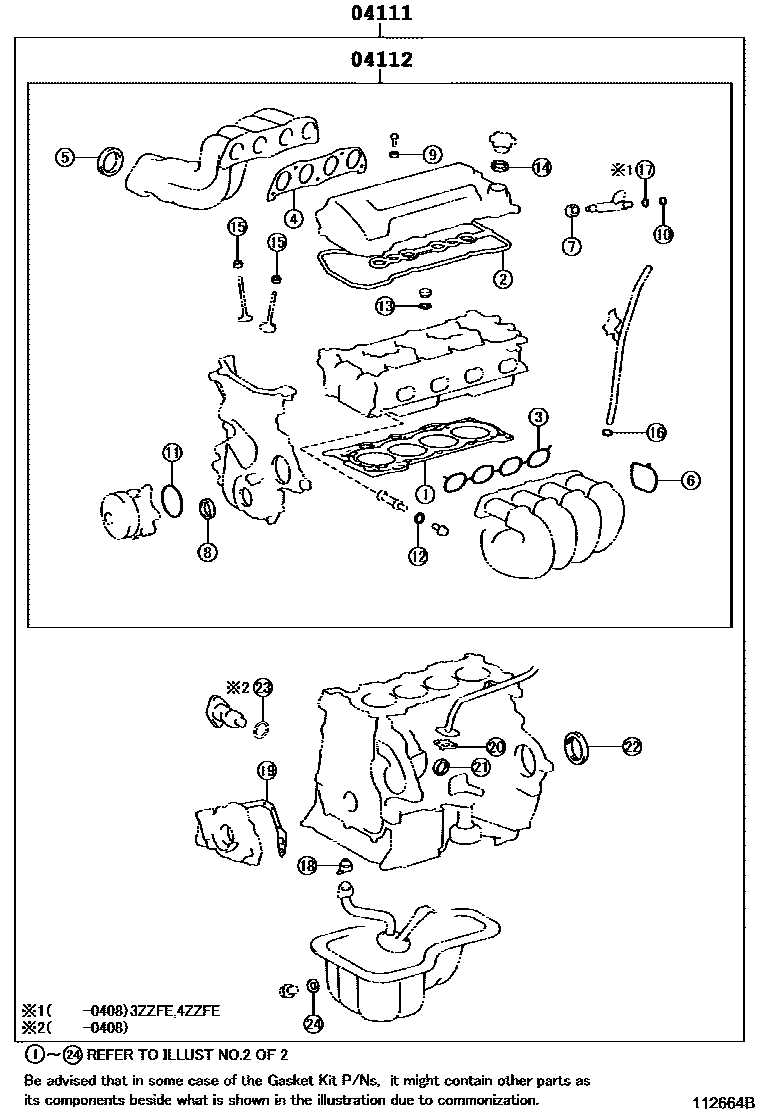 1103 — ENGINE OVERHAUL GASKET KIT