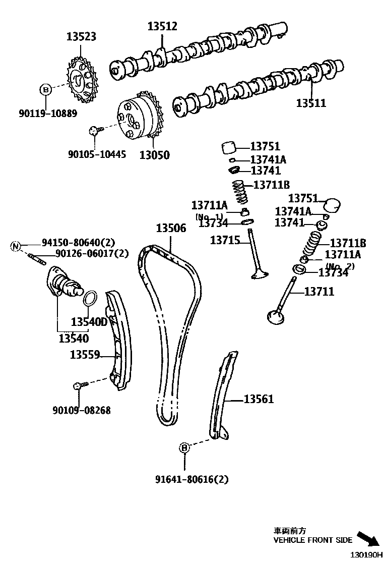 1302 — CAMSHAFT & VALVE