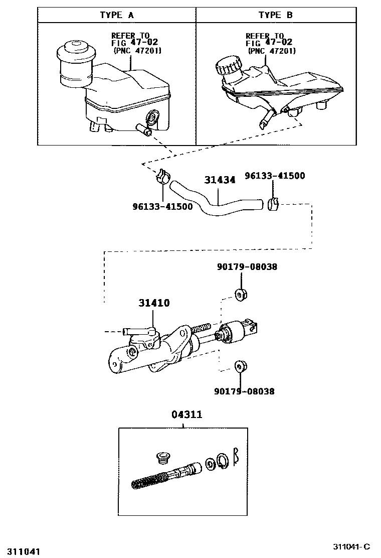3103 — CLUTCH MASTER CYLINDER