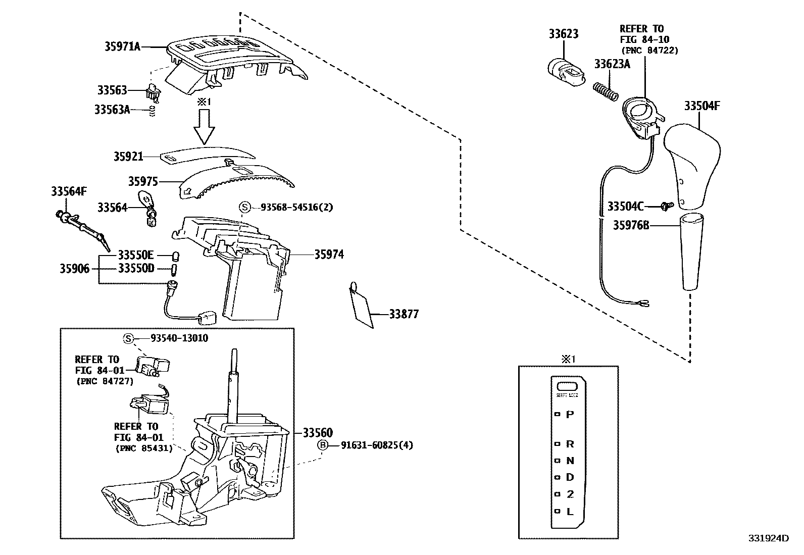 3312 — SHIFT LEVER & RETAINER