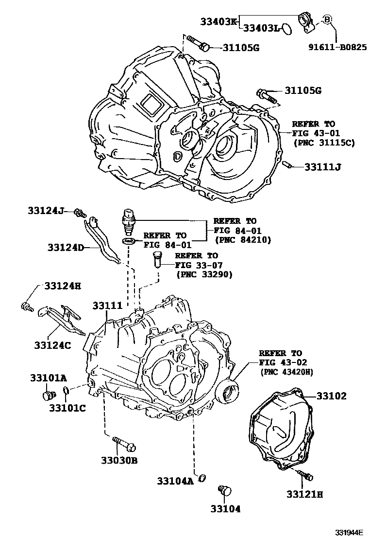 3302 — CLUTCH HOUSING & TRANSMISSION CASE (MTM)