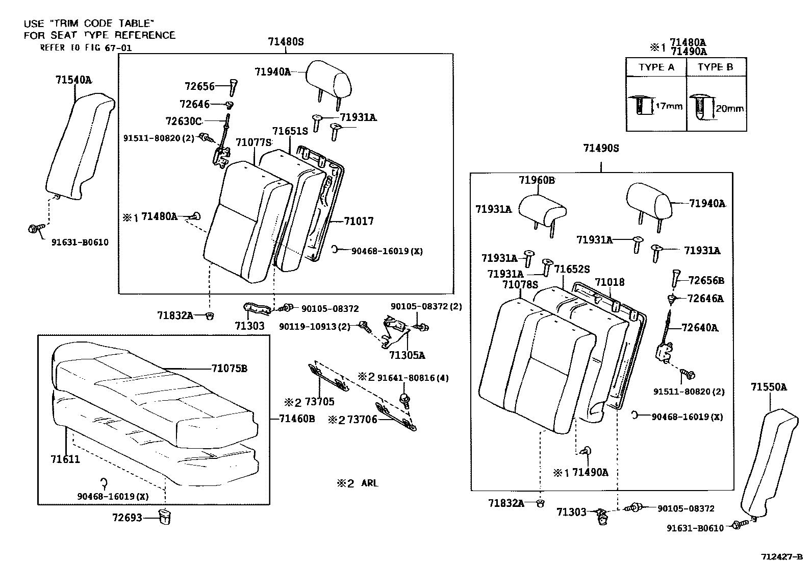 7102 — REAR SEAT & SEAT TRACK