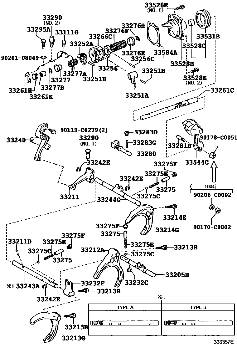 3307 — GEAR SHIFT FORK & LEVER SHAFT (MTM)