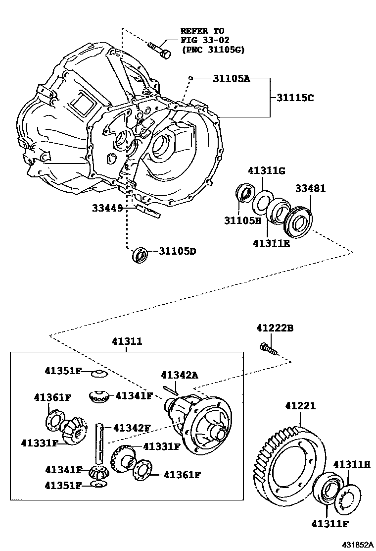 4301 — FRONT AXLE HOUSING & DIFFERENTIAL