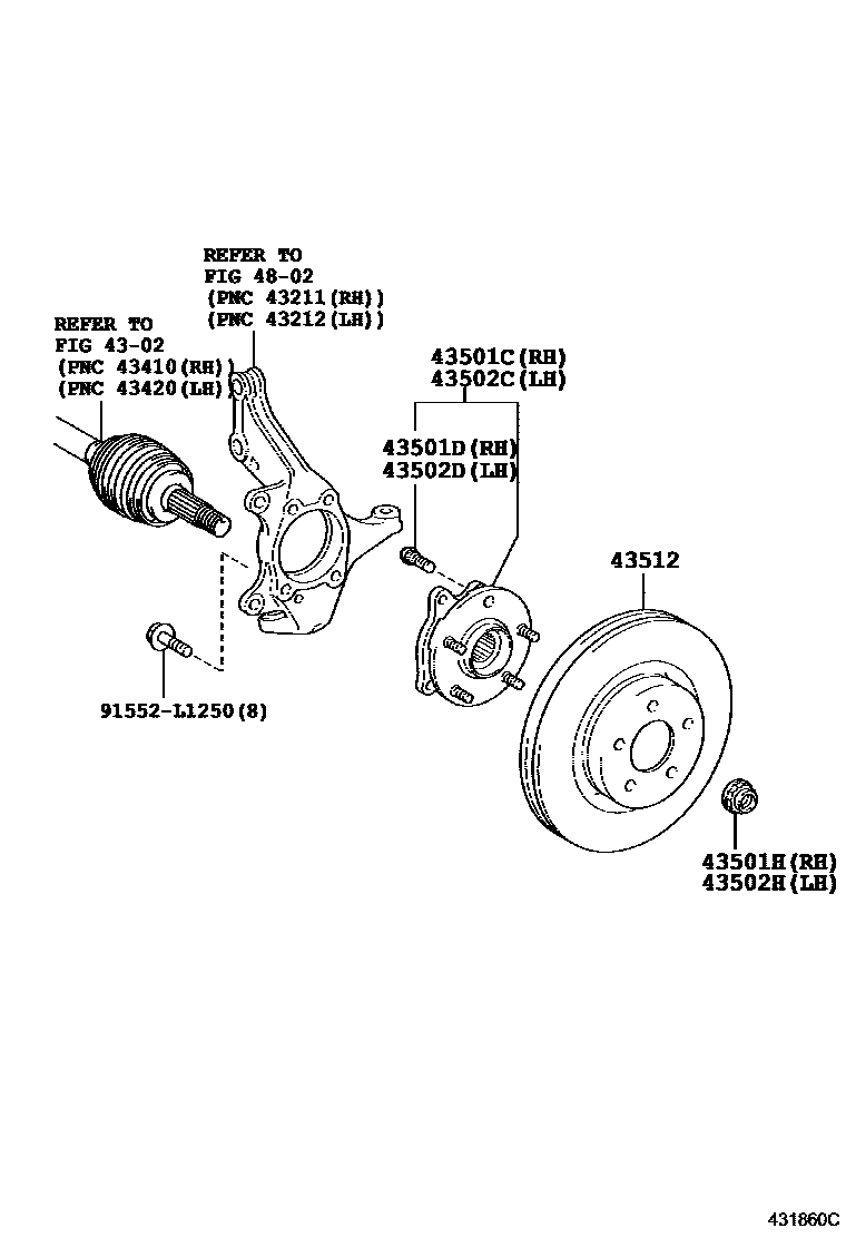 4303 — FRONT AXLE HUB