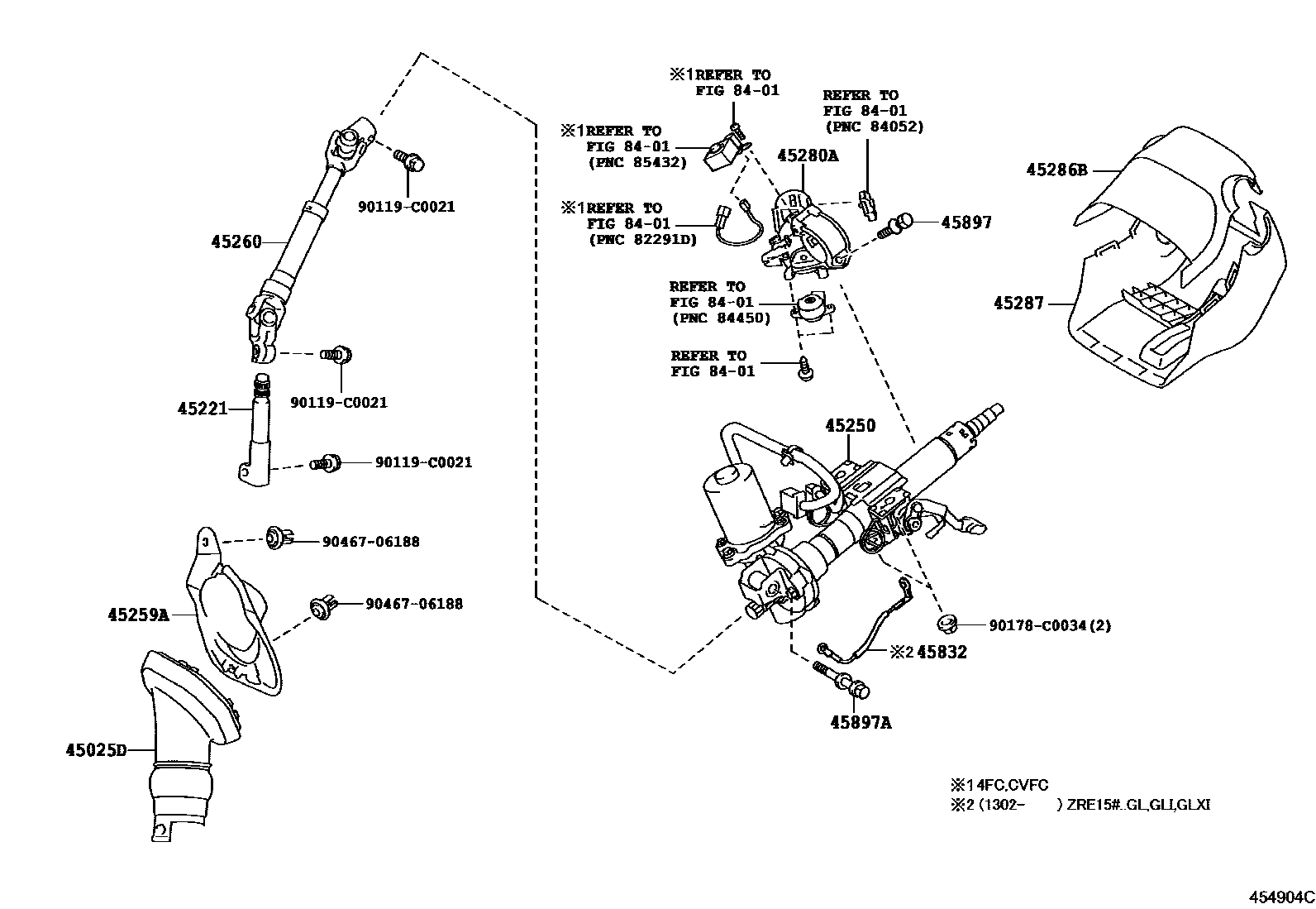 4501 — STEERING COLUMN & SHAFT