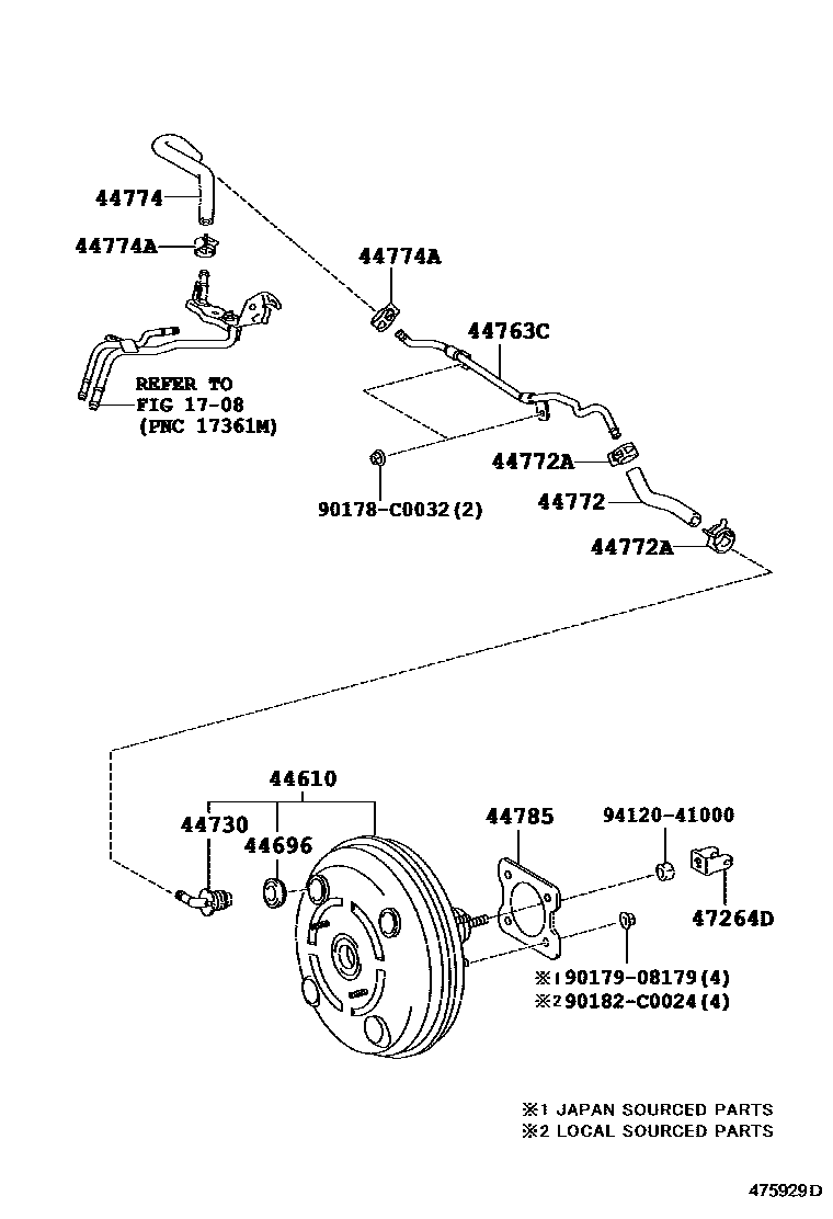 4703 — BRAKE BOOSTER & VACUUM TUBE