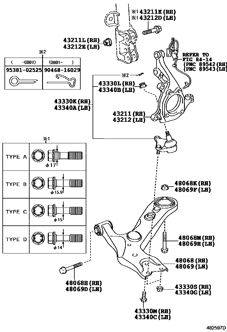 4802 — FRONT AXLE ARM & STEERING KNUCKLE