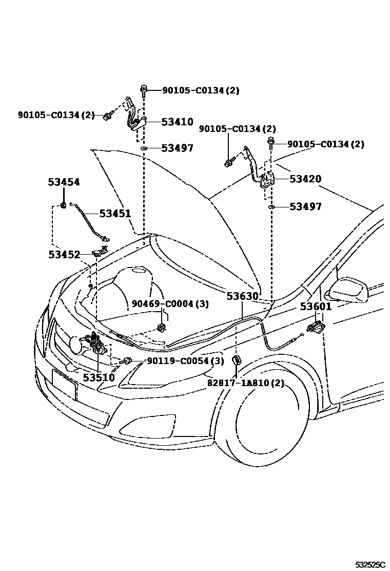5303 — HOOD LOCK & HINGE