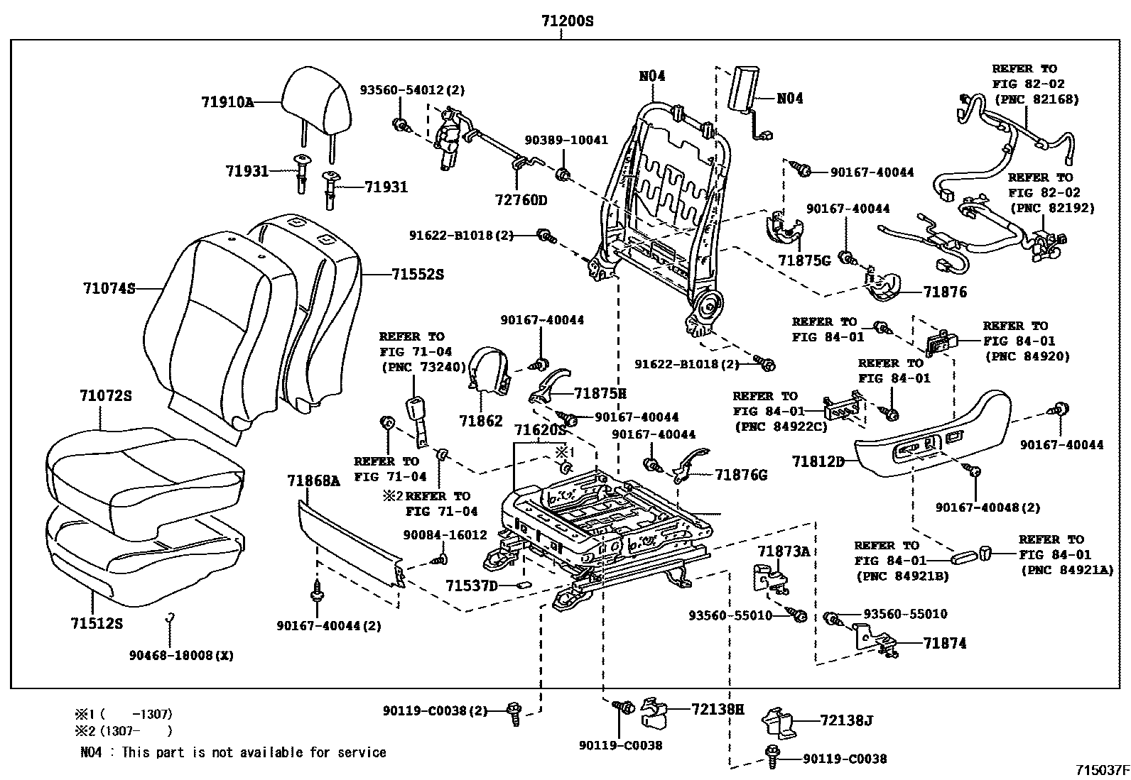 7101 — FRONT SEAT & SEAT TRACK