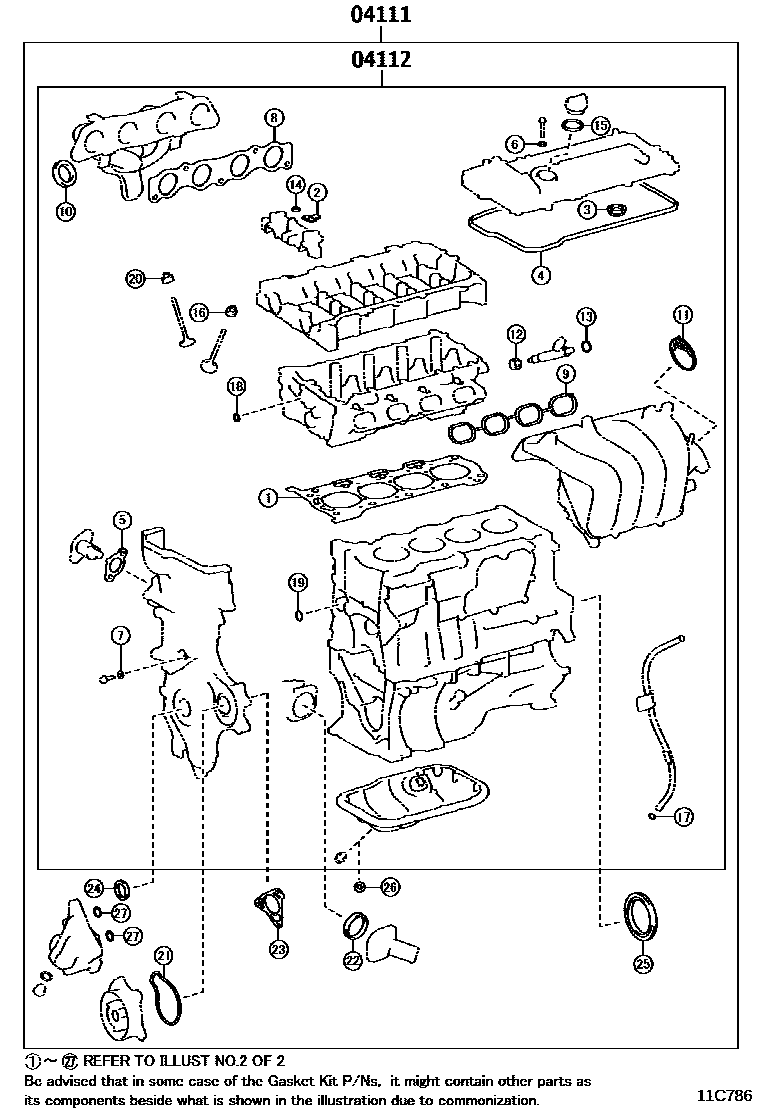 1103 — ENGINE OVERHAUL GASKET KIT