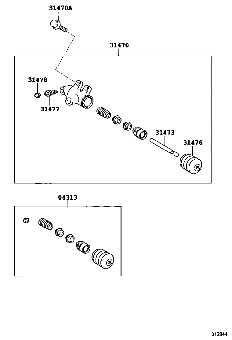 3105 — CLUTCH RELEASE CYLINDER