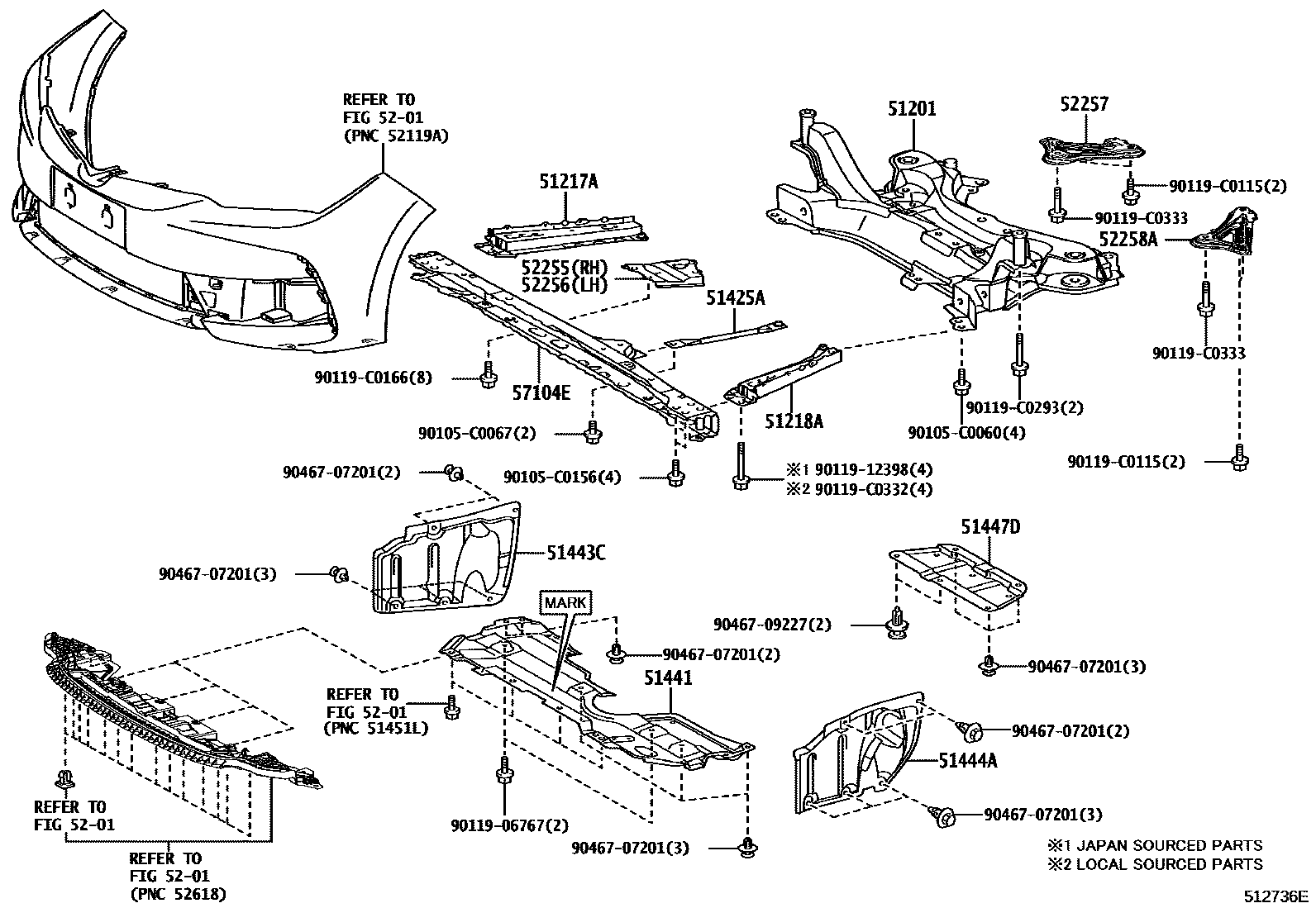 5102 — SUSPENSION CROSSMEMBER & UNDER COVER