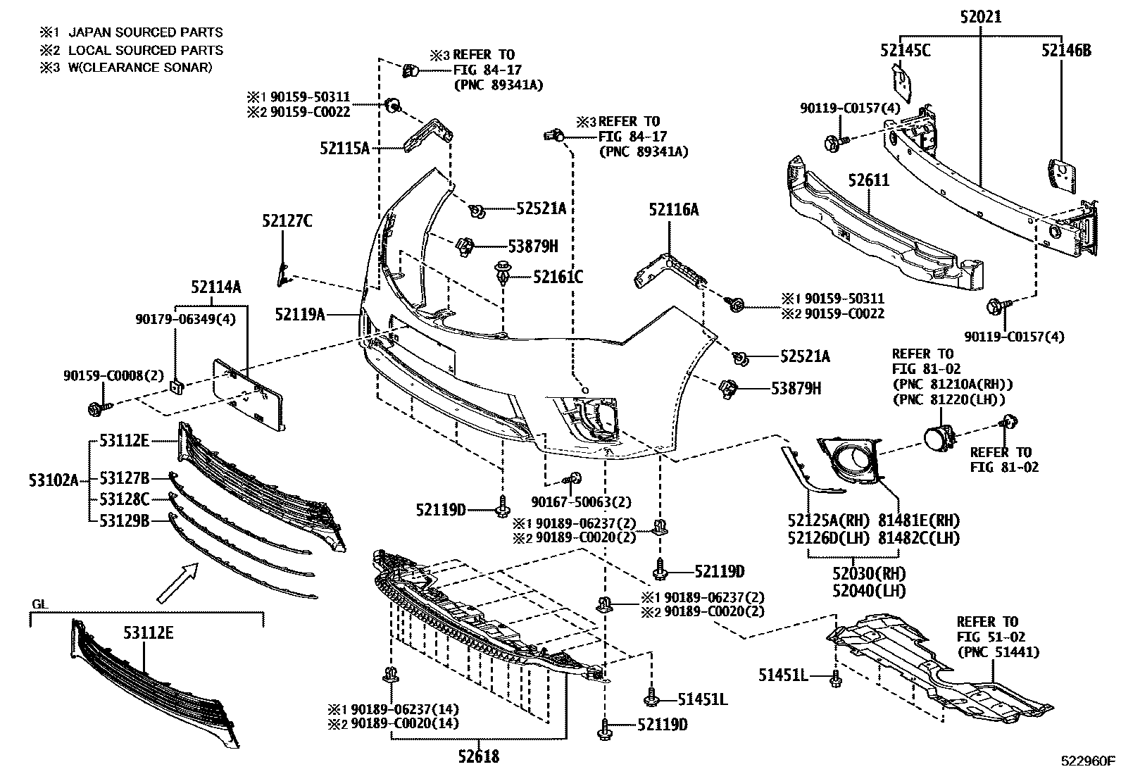 5201 — FRONT BUMPER & BUMPER STAY