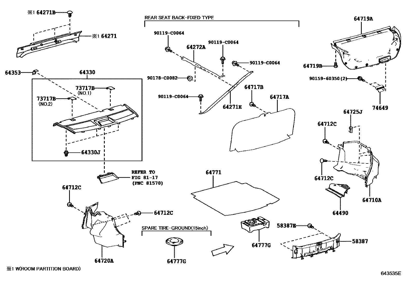 6403 — PACKAGE TRAY PANEL & LUGGAGE COMPARTMENT MAT