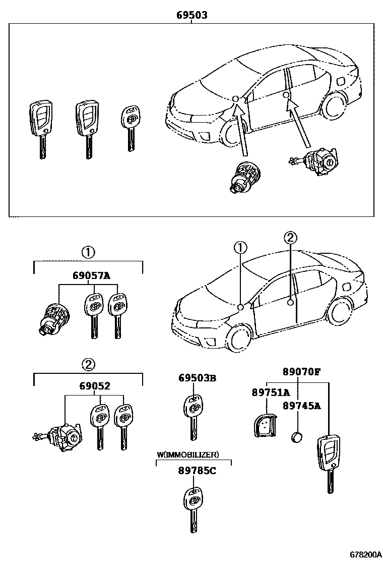 6712 — LOCK CYLINDER SET