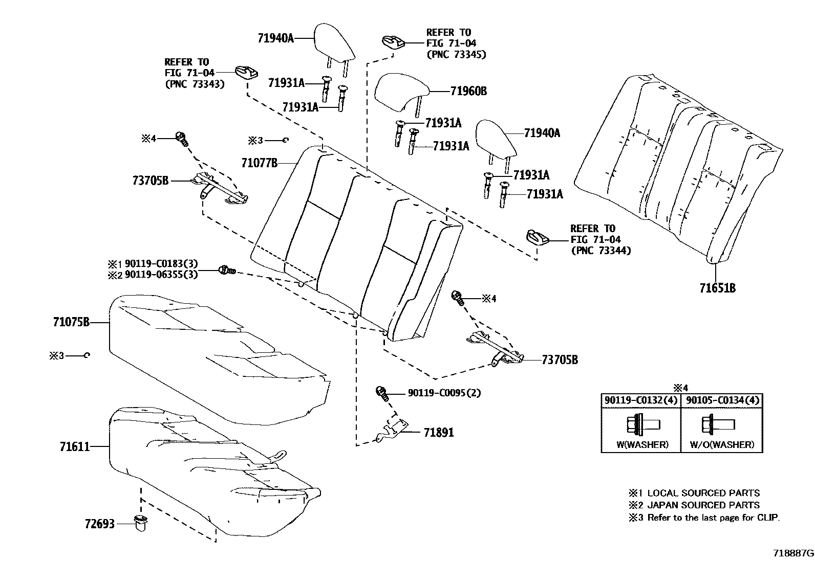 7102 — REAR SEAT & SEAT TRACK