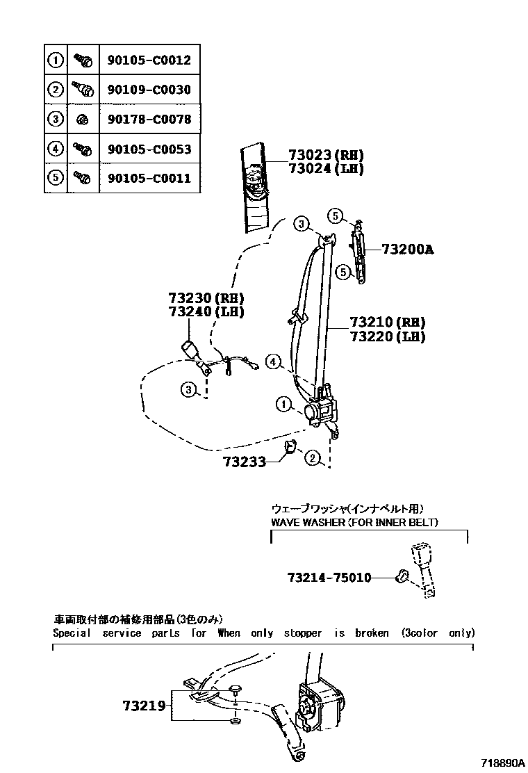 7104 — SEAT BELT & CHILD RESTRAINT SEAT