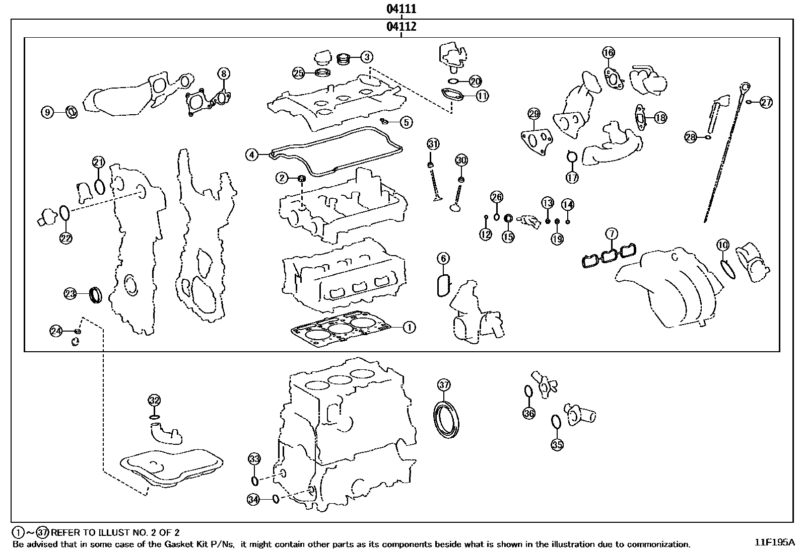 1103 — ENGINE OVERHAUL GASKET KIT