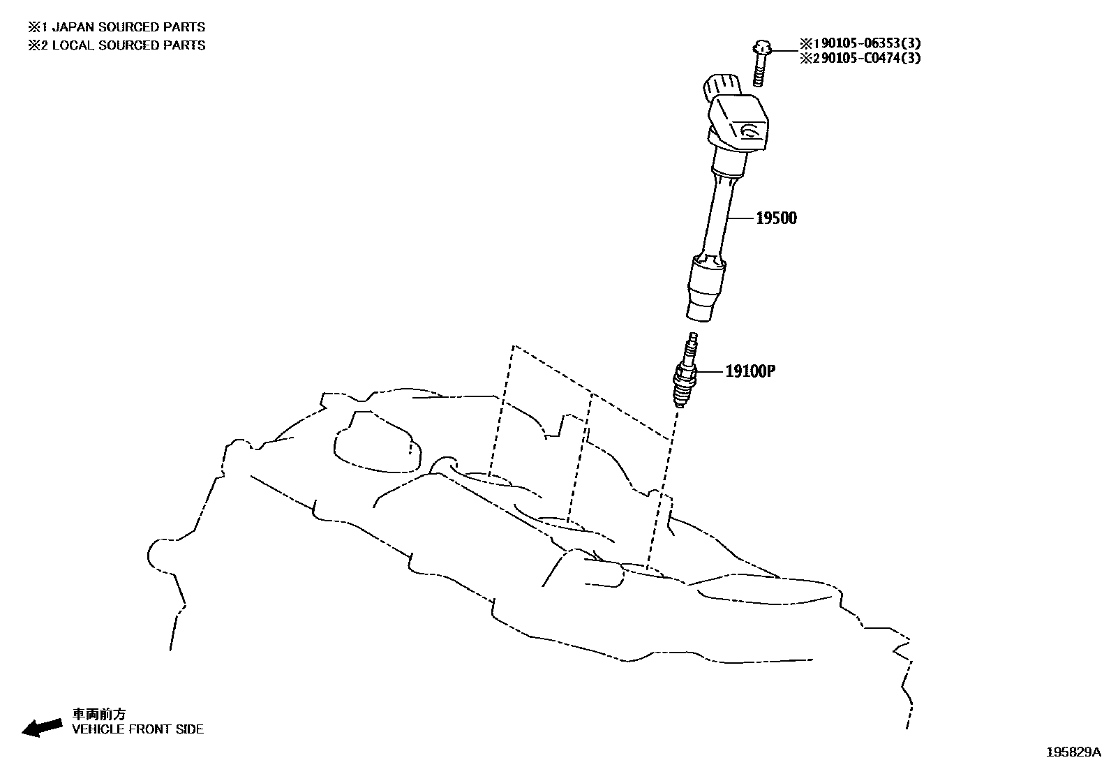 1901 — IGNITION COIL & SPARK PLUG / GLOW PLUG