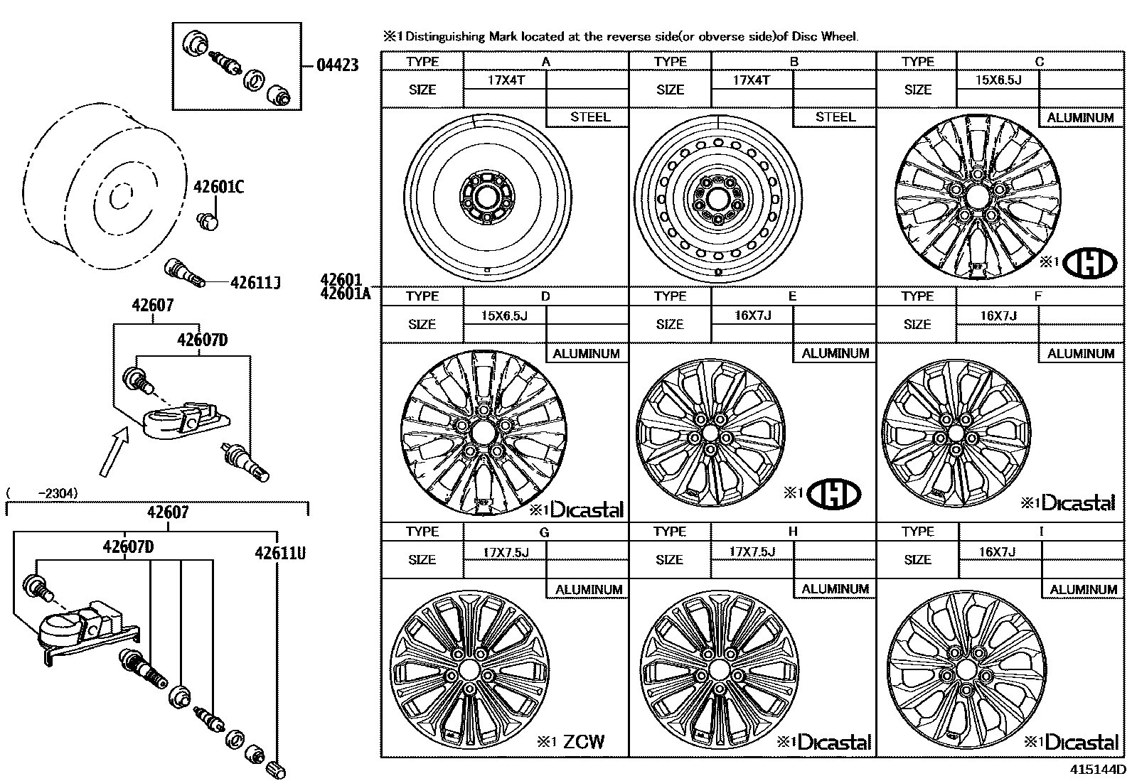 4103 — DISC WHEEL & WHEEL CAP
