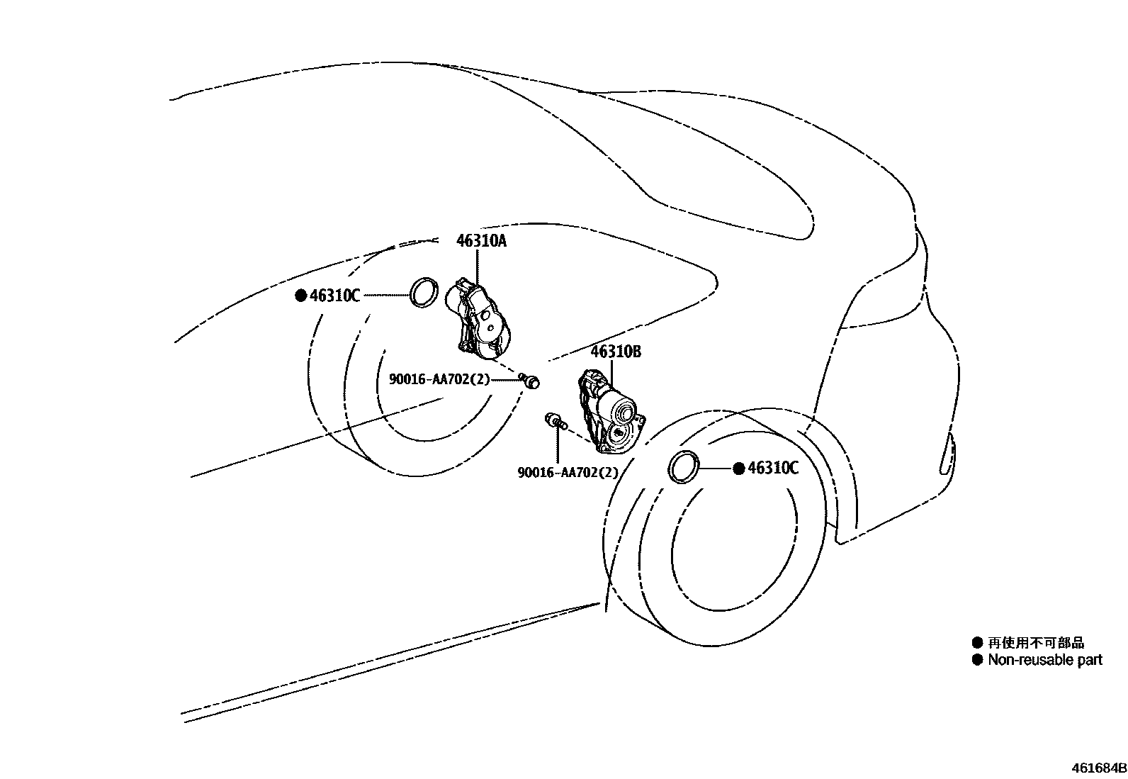 4601 — PARKING BRAKE & CABLE