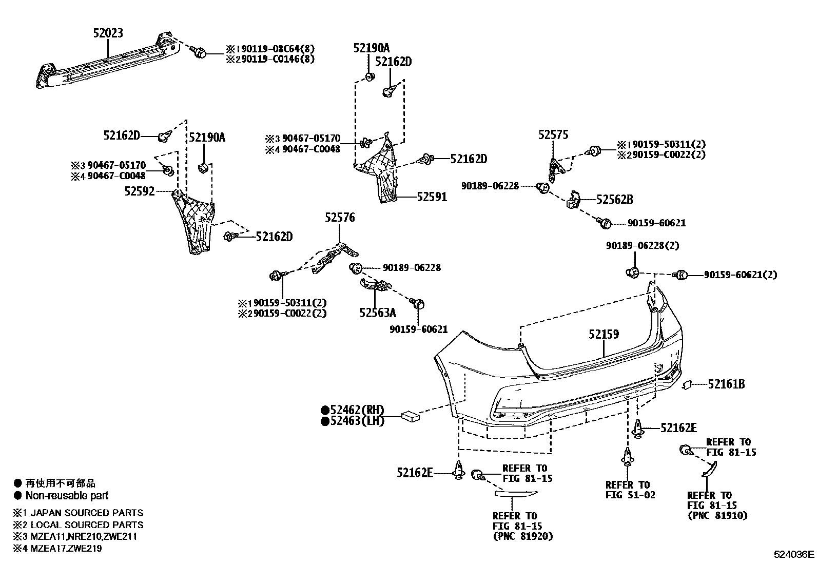 5202 — REAR BUMPER & BUMPER STAY