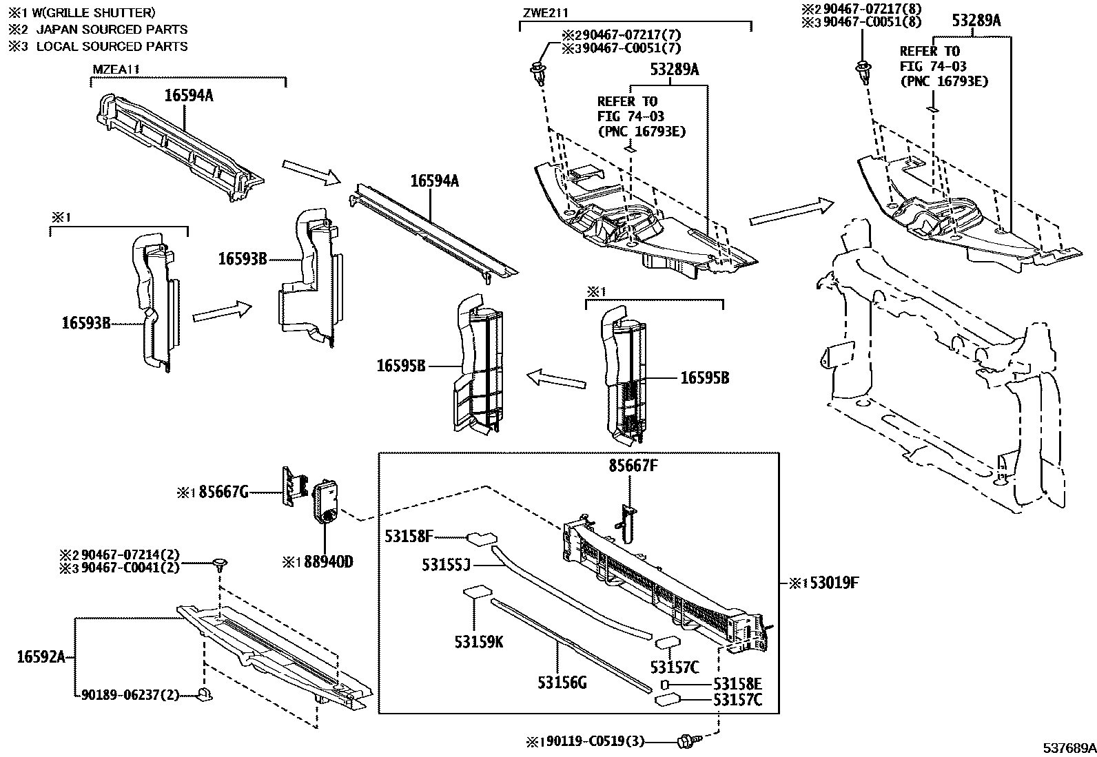5304 — FRONT FENDER APRON & DASH PANEL