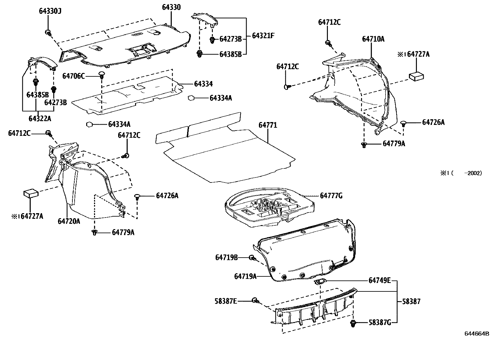 6403 — PACKAGE TRAY PANEL & LUGGAGE COMPARTMENT MAT