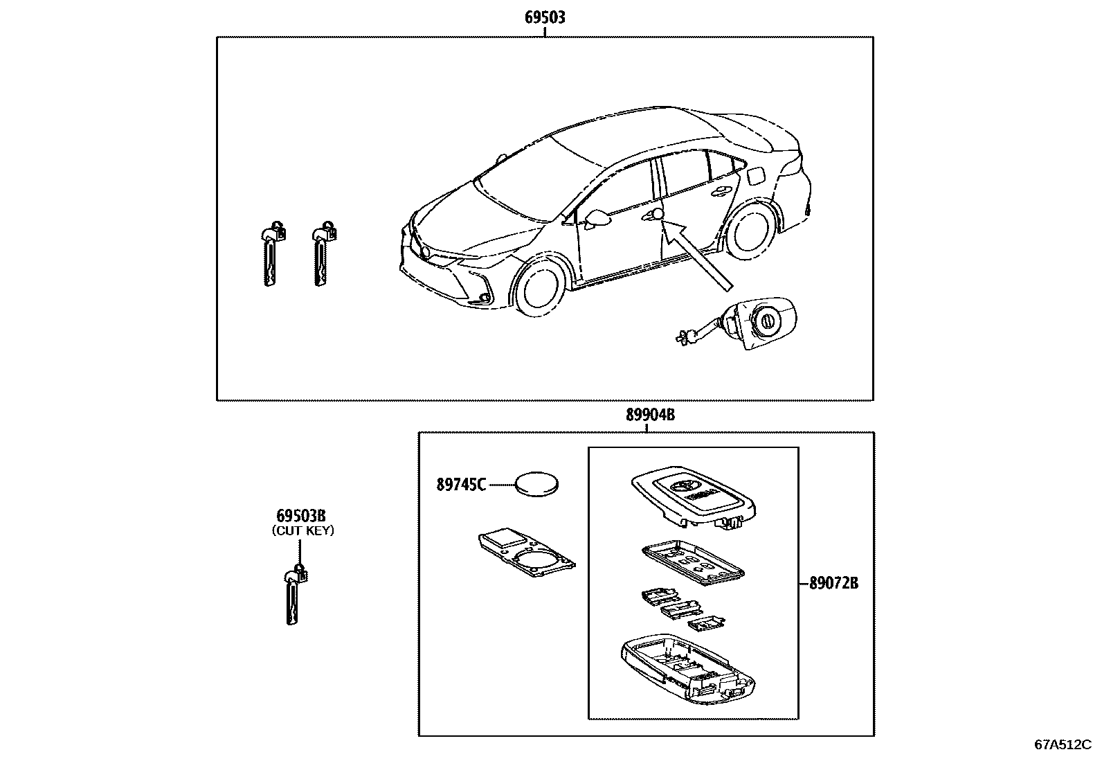 6712 — LOCK CYLINDER SET