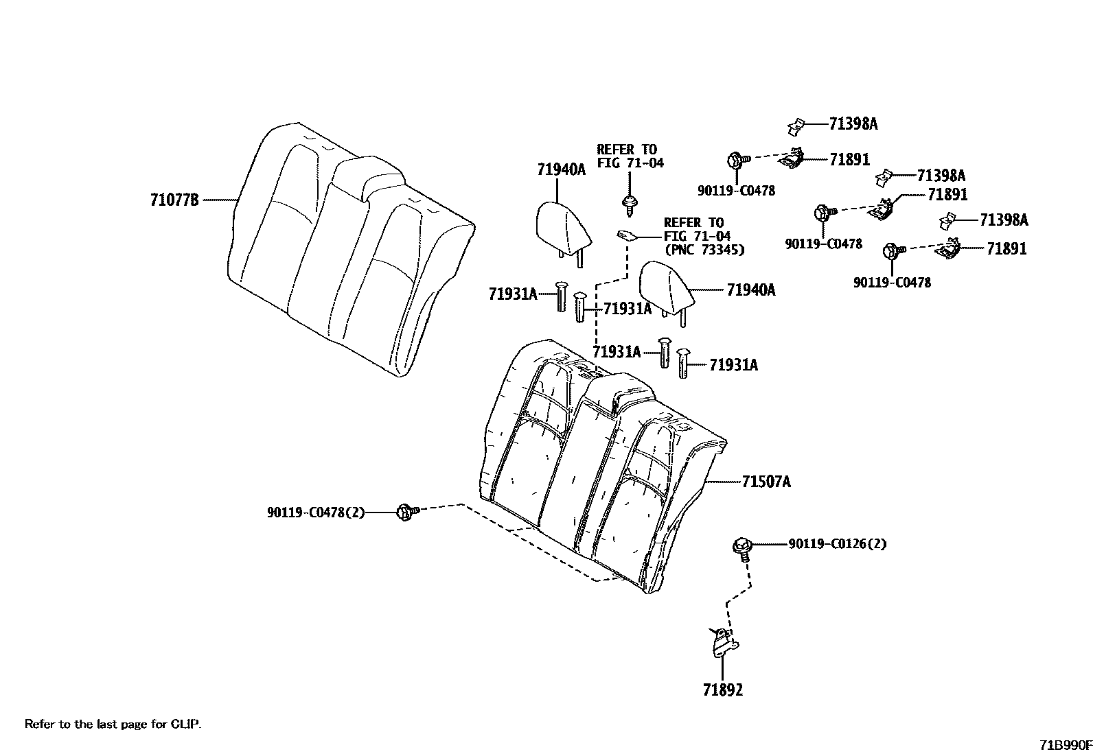 7102 — REAR SEAT & SEAT TRACK