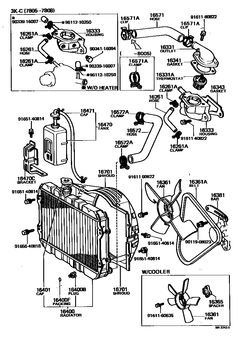 1603 — RADIATOR & WATER OUTLET