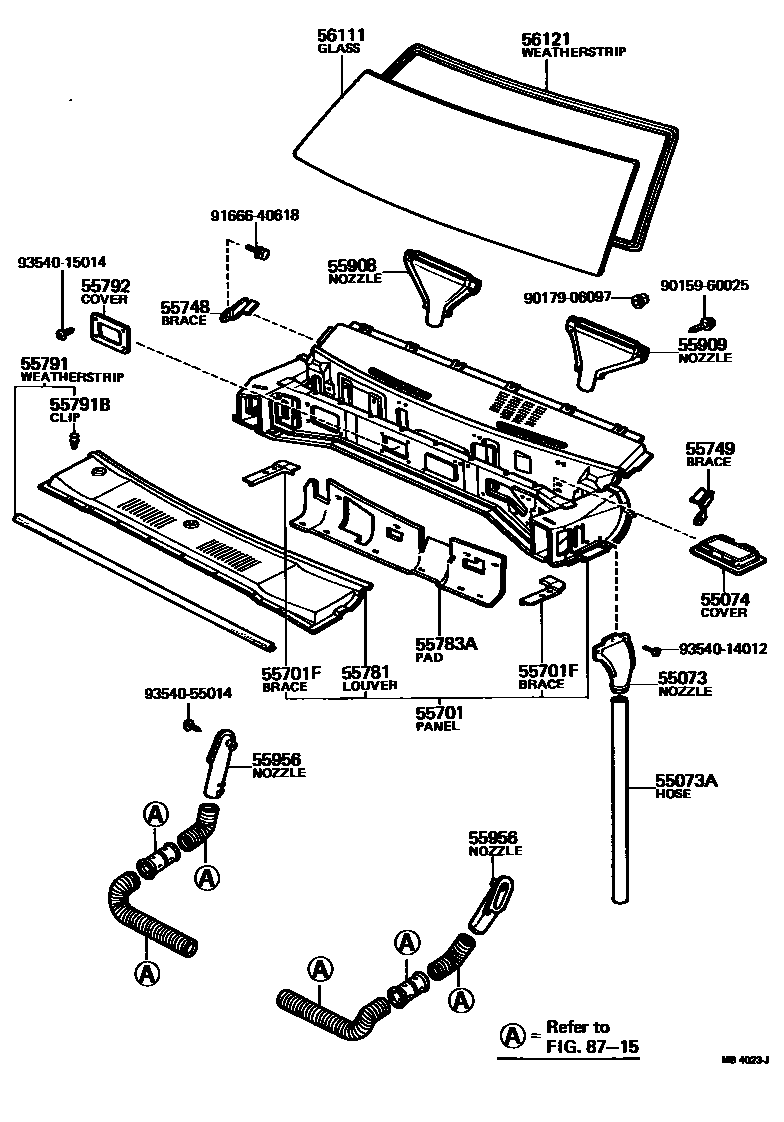 5503 — COWL PANEL & WINDSHIELD GLASS