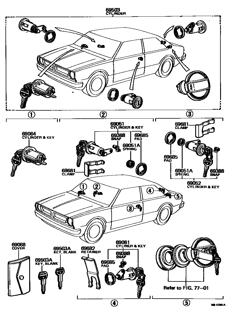 6712 — LOCK CYLINDER SET