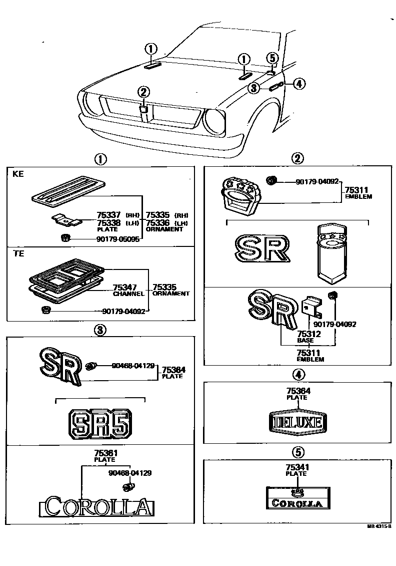 7501 — EMBLEM & NAME PLATE (EXTERIOR & INTERIOR)