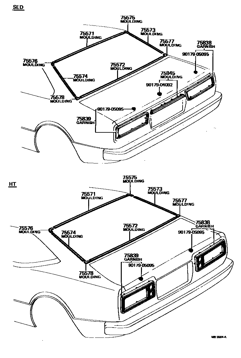 7504 — REAR MOULDING
