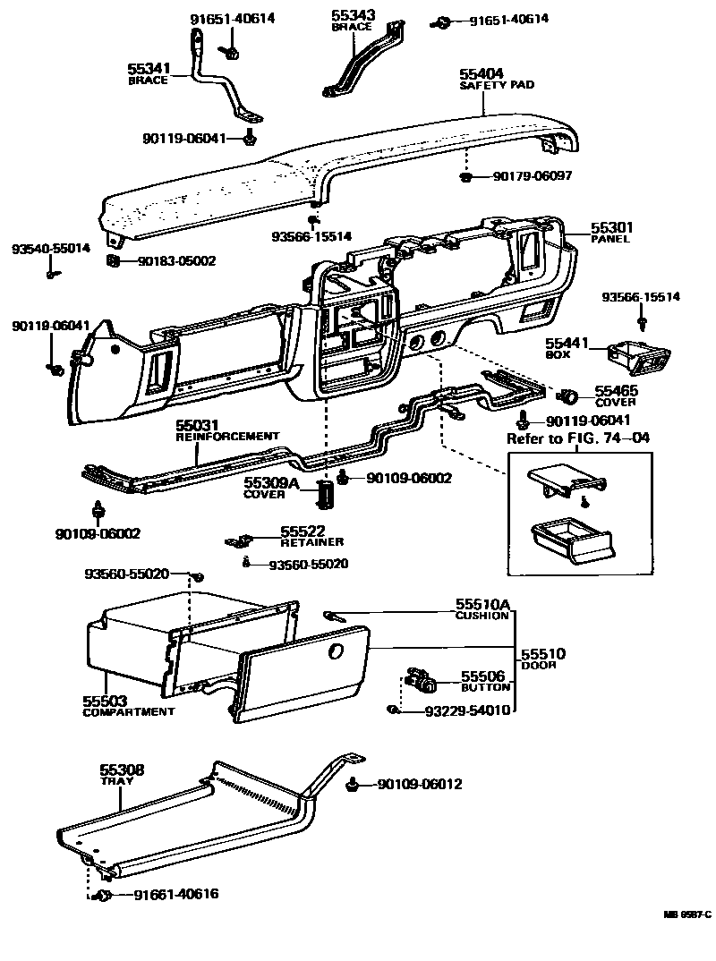 5501 — INSTRUMENT PANEL & GLOVE COMPARTMENT