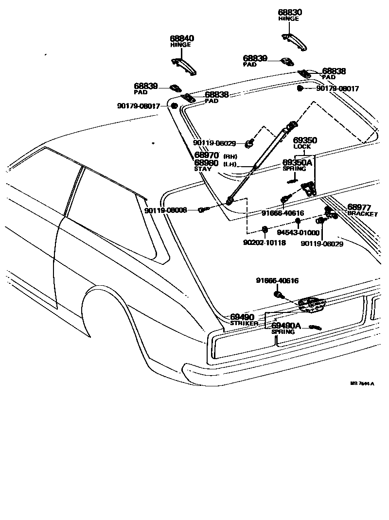 6709 — BACK DOOR LOCK & HANDLE