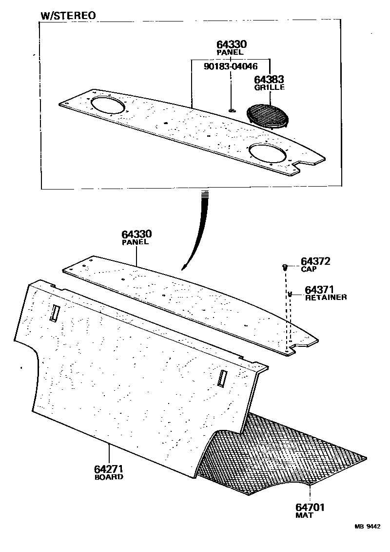 6403 — PACKAGE TRAY PANEL & LUGGAGE COMPARTMENT MAT