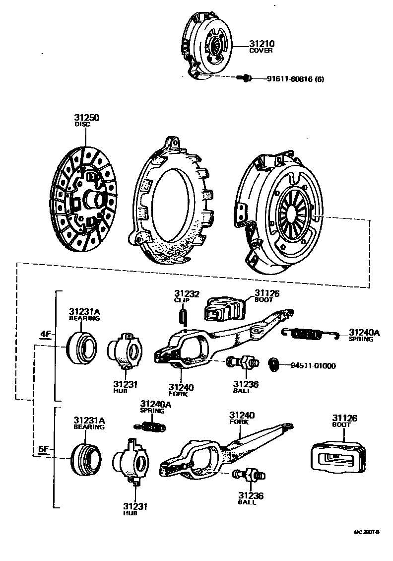 3101 — CLUTCH & RELEASE FORK